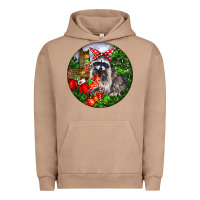 Pigment Burro Christmas Raccoon Urban Hoodie - LillyAllenDesigns