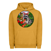 Pigment Peanut Butter Christmas Raccoon Urban Hoodie - LillyAllenDesigns