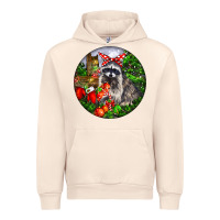 Sandshell Christmas Raccoon Urban Hoodie - LillyAllenDesigns
