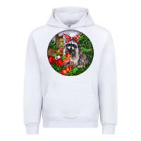 White Christmas Raccoon Urban Hoodie - LillyAllenDesigns