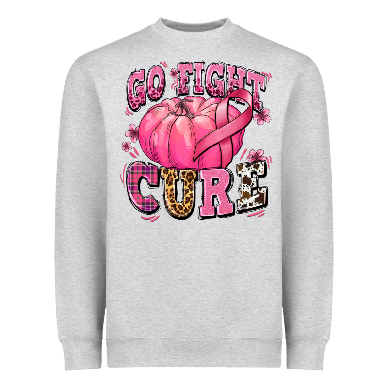 Go Fight Cure Pumpkin Heavyweight Sweatshirt by texasbilliewilder | Teevron