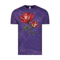 Cloud Purple Love Rose Vintage Tee - LillyAllenDesigns