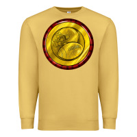 Antique Gold american football round earrings Premium Sweatshirt - BundleAndBundleShop