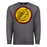Charcoal Heather american football round earrings Premium Sweatshirt - BundleAndBundleShop