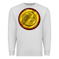 Dove Grey american football round earrings Premium Sweatshirt - BundleAndBundleShop