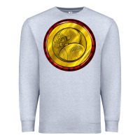 Heather Grey american football round earrings Premium Sweatshirt - BundleAndBundleShop