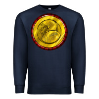 Navy american football round earrings Premium Sweatshirt - BundleAndBundleShop