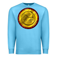 Ocean Blue american football round earrings Premium Sweatshirt - BundleAndBundleShop