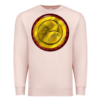 Pale Pink american football round earrings Premium Sweatshirt - BundleAndBundleShop