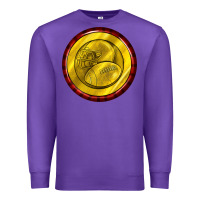 Purple american football round earrings Premium Sweatshirt - BundleAndBundleShop