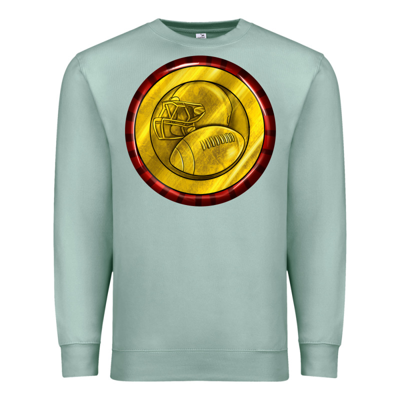 American Football Round Earrings Premium Sweatshirt by BundleAndBundleShop | Teevron