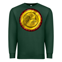 Sports Green american football round earrings Premium Sweatshirt - BundleAndBundleShop