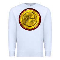 White american football round earrings Premium Sweatshirt - BundleAndBundleShop