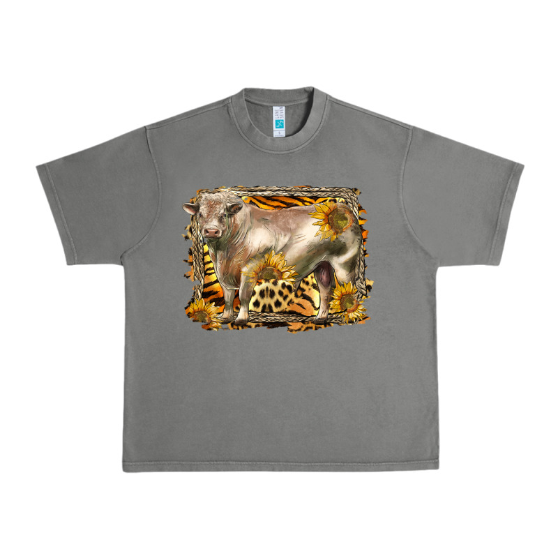 Western Charolais Bull Urban Heavy Tee by LillyAllenDesigns | Teevron
