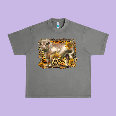 Western Charolais Bull Urban Heavy Tee Designed By Lillyallendesigns