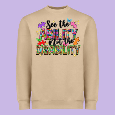 See The Ability Not The Disability Nca Heavyweight Sweatshirt Designed By Nancycooperartshop