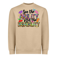 Mushroom see the ability not the disability nca Heavyweight Sweatshirt - NancyCooperArtShop