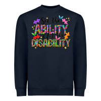 Navy see the ability not the disability nca Heavyweight Sweatshirt - NancyCooperArtShop