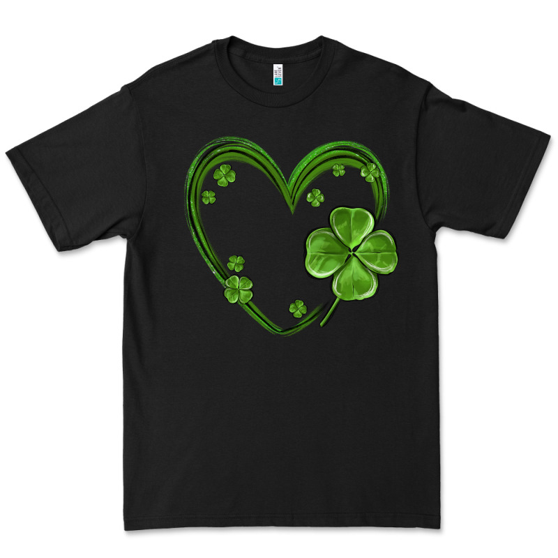 St Patricks Day Shamrock Heart Premium Tee by MaliasSmallBusiness | Teevron