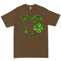 Cacao st patricks day shamrock heart Premium Tee - MaliasSmallBusiness