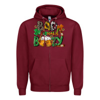 Burgundy Bad and boozy St. Patrick's Day Zipper Hoodie - CowGirlArtShop