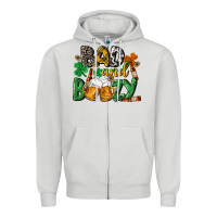 Dove Grey Bad and boozy St. Patrick's Day Zipper Hoodie - CowGirlArtShop