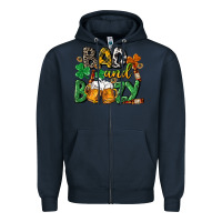 Navy Bad and boozy St. Patrick's Day Zipper Hoodie - CowGirlArtShop