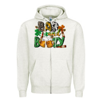 Oatmeal Heather Bad and boozy St. Patrick's Day Zipper Hoodie - CowGirlArtShop
