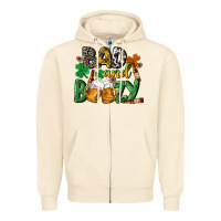 Sandshell Bad and boozy St. Patrick's Day Zipper Hoodie - CowGirlArtShop
