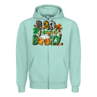 Seafoam Bad and boozy St. Patrick's Day Zipper Hoodie - CowGirlArtShop