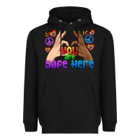 Black LGBTQ+ You Are Safe Here Heavyweight Hoodie - BundleAndBundleShop