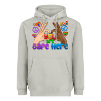 Moon Dust LGBTQ+ You Are Safe Here Heavyweight Hoodie - BundleAndBundleShop