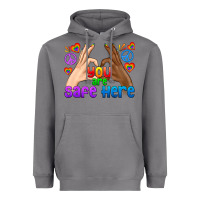 Storm LGBTQ+ You Are Safe Here Heavyweight Hoodie - BundleAndBundleShop