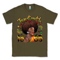 Army Green juneteenth 1865 black woman Classic Tee - LillyAllenDesigns