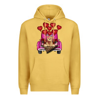 Antique Gold valentines day tedybear truck Premium Hoodie - RanaPortraitStore