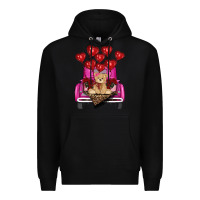 Black valentines day tedybear truck Premium Hoodie - RanaPortraitStore