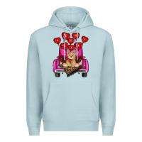 Blue Mist valentines day tedybear truck Premium Hoodie - RanaPortraitStore