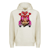 Oatmeal Heather valentines day tedybear truck Premium Hoodie - RanaPortraitStore