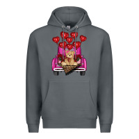 Rock valentines day tedybear truck Premium Hoodie - RanaPortraitStore