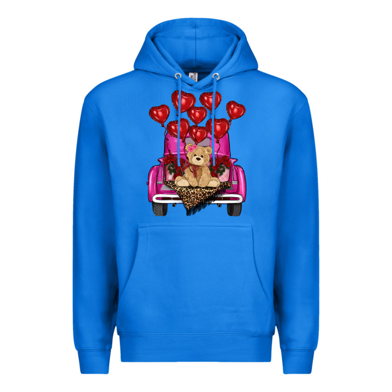Valentines Day Tedybear Truck Premium Hoodie by RanaPortraitStore | Teevron