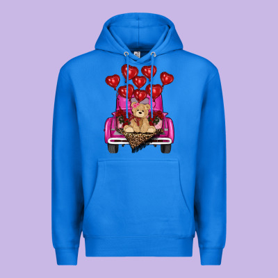 Valentines Day Tedybear Truck Premium Hoodie Designed By Ranaportraitstore