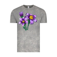 Cloud Rock Pasque Flower Illustrations Vintage Tee - LillyAllenDesigns