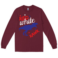 Burgundy 4th of July Dinosaur Long Sleeve Tee - Bettercallsaul