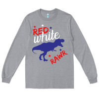 Heather Grey 4th of July Dinosaur Long Sleeve Tee - Bettercallsaul