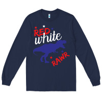 Navy 4th of July Dinosaur Long Sleeve Tee - Bettercallsaul