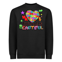 Black Different is beautiful Heavyweight Sweatshirt - NancyCooperArtShop