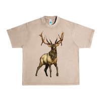 French Oak elk deer Urban Heavy Tee - LillyAllenDesigns