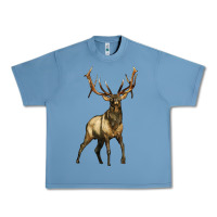 Pebble Blue elk deer Urban Heavy Tee - LillyAllenDesigns