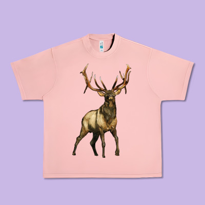 Elk Deer Urban Heavy Tee Designed By Lillyallendesigns