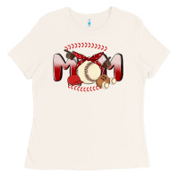 Bone baseball mom Ladies Tee - MaliasSmallBusiness